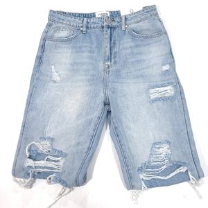 Womens Insane Gene Jeans Mid Rise Loose Fit Distressed Size 3